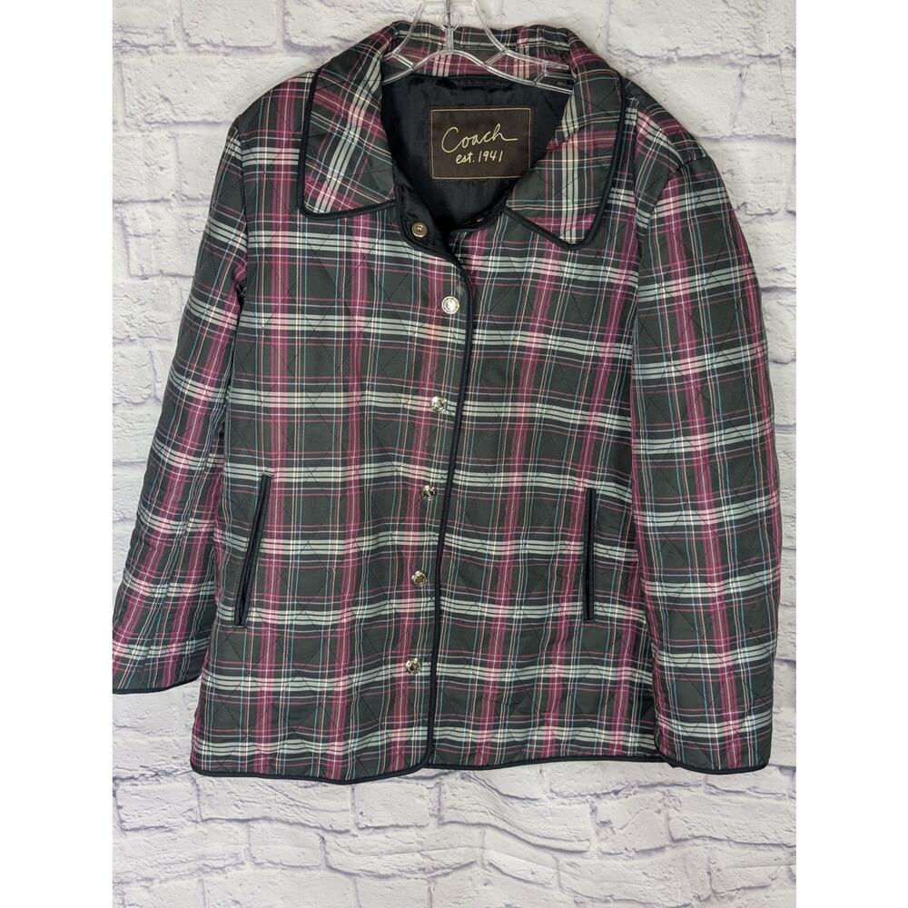 Coach plaid Barn Jacket quilted sz XL $398